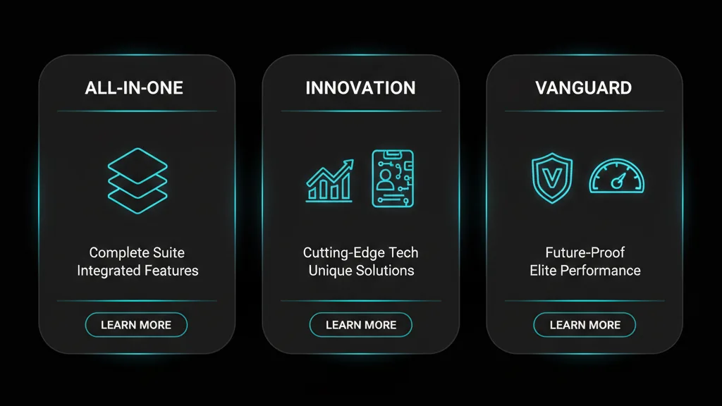 Comparison graphic of the three Revo Scripts bundles, All-In-One, Innovation, and Vanguard, showing which scripts are included in each